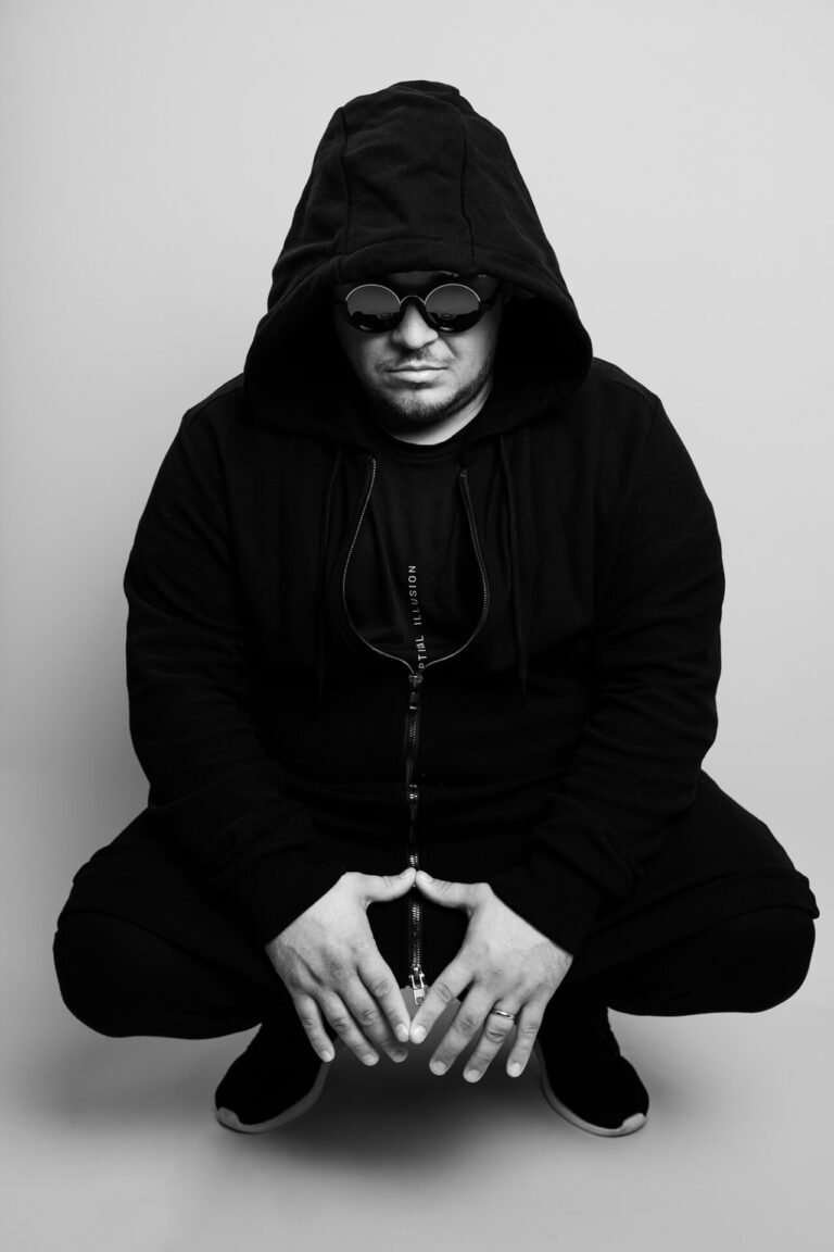 Black and white studio portrait, Cambridgeshire